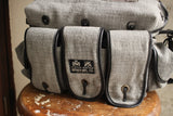 HINSON / WEATHER BEATER BANDOLEER BAG (WB-14-002,GRAY WOOL × COWHIDE)