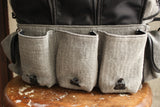 HINSON / WEATHER BEATER BANDOLEER BAG (WB-14-002,GRAY WOOL × COWHIDE)