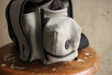 HINSON / WEATHER BEATER BANDOLEER BAG (WB-14-002,GRAY WOOL × COWHIDE)