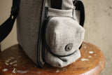 HINSON / WEATHER BEATER BANDOLEER BAG (WB-14-002,GRAY WOOL × COWHIDE)