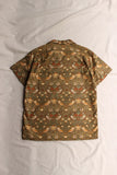 ADJUSTABLE COSTUME / "Willam Morris Strawberry Thief,1883" Open Collar Short Sleeve Shirt (AS-088-SP,BROWN)