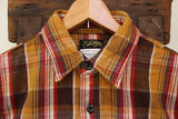 COLIMBO / RICHMOND-BORO WORK SHIRT,FLANNEL (ZS-0311,BROWN/YELLOW)