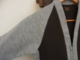 FREEWHEELERS / TWO-TONE ZIP FRONT CARDIGAN TYPE SWEAT SHIRT (#1534005,CHARCOAL BLACK × DARK MIX GRAY)