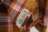COLIMBO / RICHMOND-BORO WORK SHIRT,FLANNEL (ZS-0311,BROWN/YELLOW)